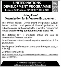 United Nations Development Program Tender Notice